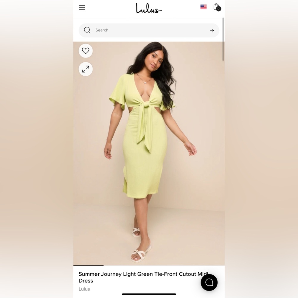 Lulus light green cut out midi dress